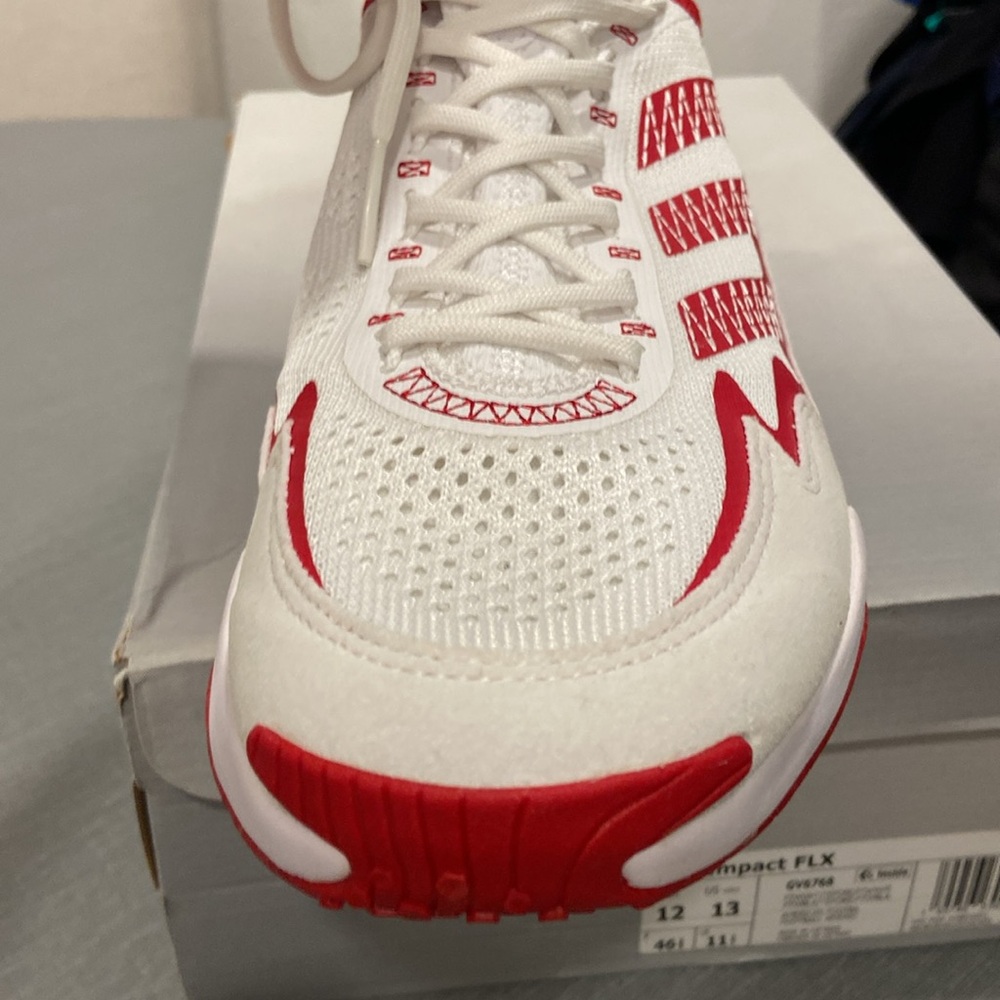 adidas Red and White Athletic Shoes - Picture 3 of 7